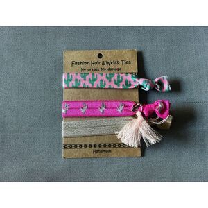 Pink hair ties